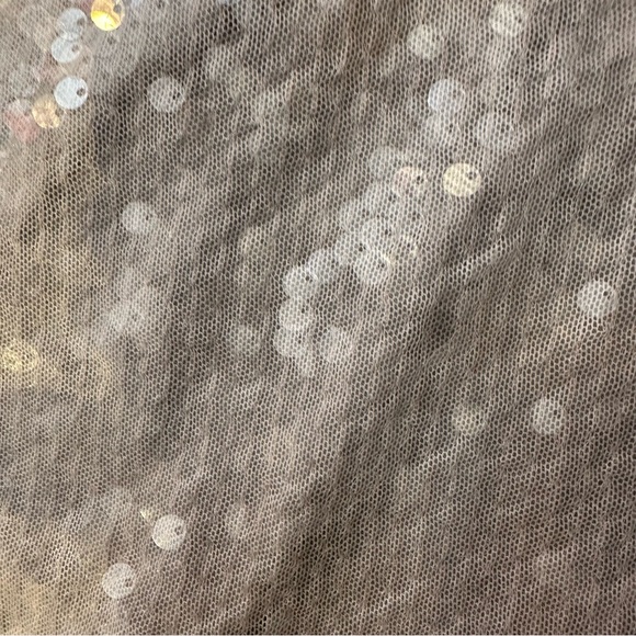 BAR lll NWT Elegant Silver Sequin Skirt - Picture 5 of 8